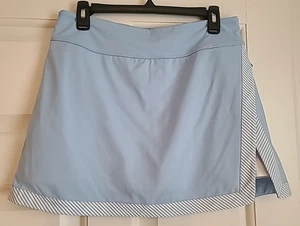 Southern Tide Nylon/Spandex Skort Blue/White Size Large NWT UV Protect Quick Dry - Picture 1 of 6