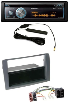 Pioneer CD USB Bluetooth DAB MP3 Autoradio für Fiat Idea (350, 03-11) - grau - Bild 1 von 4