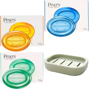 Transparent Glycerin Soap Bar Set with Soap Dish – 4-Piece Bundle 125G  - Picture 1 of 5