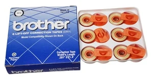 New Brother 6 Lift Off Correction Tapes (Dry) .281" Wide x21.4' Long Made in USA - Picture 1 of 8
