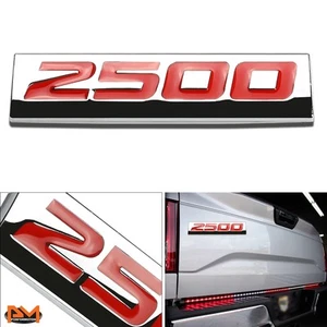 "2500" Polished Metal 3D Decal Red Emblem Exterior Sticker For GMC/Chevrolet - Bild 1 von 2