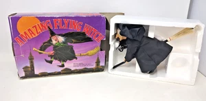 Vintage Halloween 1987 Amazing Flying Witch Maxon Toy (Tested) fast shipping - Picture 1 of 5
