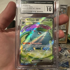 Pokemon Venusaur ex arte completo 182/165 de 151 graduado CGC 10 gemas como nuevo - Imagen 1 de 9