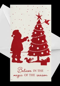 Believe in the Magic of the Season - Weihnachtskarte mit Folienakzentu groß 7 x 3,75 - Bild 1 von 3