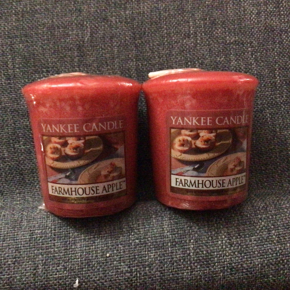 2 velas de muestra votivas Yankee Candle - manzana de granja nuevas Foto 1 de 1