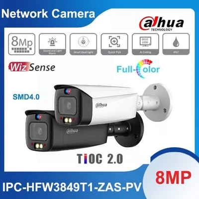 Dahua IPC-HFW3849T1-ZAS-PV 8MP 5xZoom TiOC2.0 Full-Color Two-way Audio IP Camera - Image 1 of 4