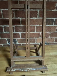 Vintage Holz verstellbare Tischplatte tragbare Staffelei fehlt eine Schraube - Bild 1 von 8