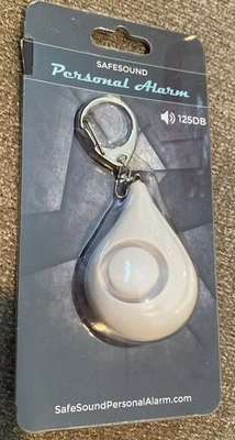 New In Package SafeSound Personal Alarm Keyring 125Db Loud Siren Alarm - White - Image 1 of 4