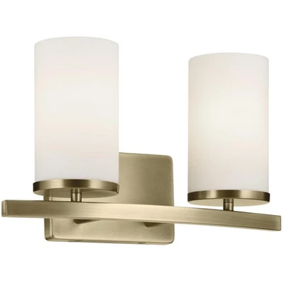 Kichler Lighting 45496NBR Crosby Bathroom Vanity Light Natural Brass - Image 1 of 4