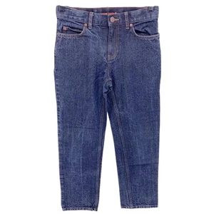 Lands End Classic Straight Iron Knee Dark Wash Boys Jeans Size 12 - Picture 1 of 11