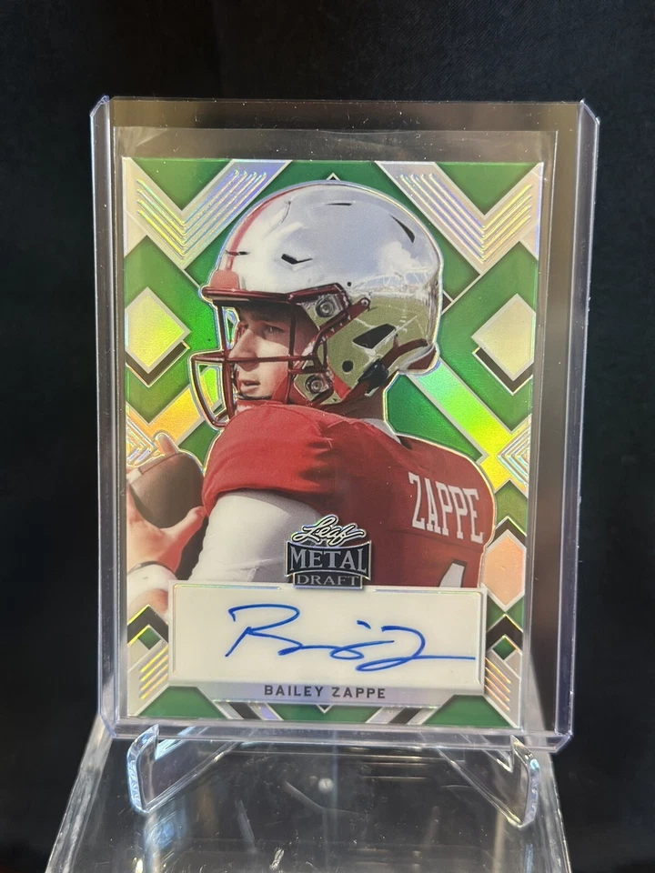 2022 Leaf Metal Draft Bailey Zappe Autograph /10 - Image 1 of 2