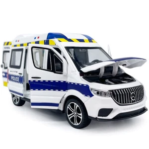 1/30 Sprinter Automodell Polizeiauto Die Cast Spielzeug fur Kinder Licht Sound - Bild 1 von 15