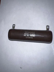 Resistencia de 4000 ohmios 60 vatios por OHMITE RW36G402. - Imagen 1 de 12