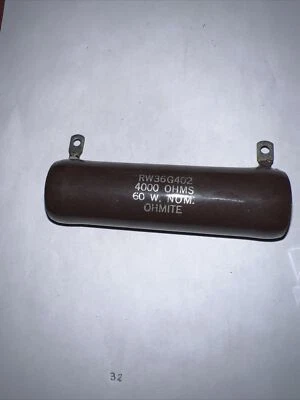 Resistencia de 4000 ohmios 60 vatios por OHMITE RW36G402. Foto 1 de 4