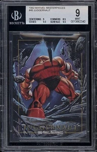 1992 Marvel Masterpieces JUGGERNAUT BGS 9 Mint w/9.5 Subs Pop 8 Joe Jusko X-Men - Picture 1 of 2