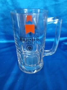 Vintage 70er Jahre Michelob Bier schwer Klarglas übergroß 8 Zoll Bierkrug Stein - Bild 1 von 2