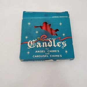 Box 16 Vintage Candles For Angel and Carousel Chimes Red 4" Not Full Box of 20 - Picture 1 of 7