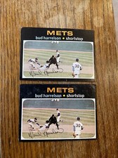 (2) 1971 Topps #355 Bud Harrelson Cards New York Mets (Nolan Ryan) VG Marked