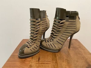 alexander wang -olive green stiletto boots - Picture 1 of 3