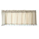 With Tassel Short Curtains  Rustic Farmhouse Kitchen Topper Window Treatment