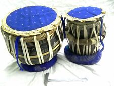 Tabla Drum Set Black Brass Bayan Handmade Dayan+Hammer+ Book +rings & Bag