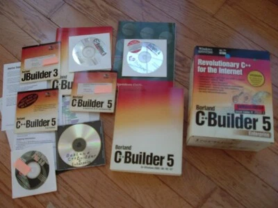 Borland C++ Builder 5 Enterprise Upgrade,Delphi 4,JBulder 3 Disks,KEY,Serial num - Image 1 of 4