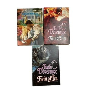 Jude Deveraux Patricia mathews HB Novels Twin Of Fire Lot 3 HC novels books - Picture 1 of 14