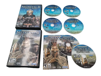 Lote de 2 juegos Medieval II 2 Total War Kingdoms Two PC Foto 1 de 4
