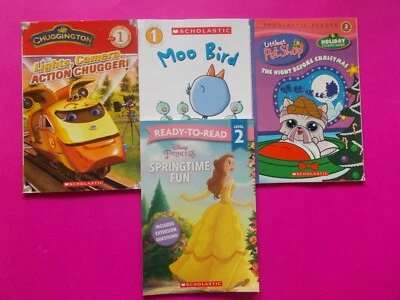 SCHOLASTIC READERS x 4 - LEVEL 1 & 2 - HOME SCHOOL READING/READER - Image 1 of 4