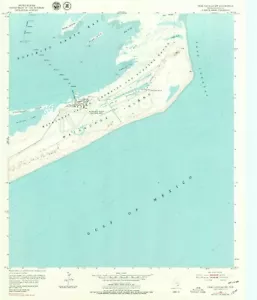 1952 Pass Cavallo Texas - USGS Topographic Map 23" X 27" - Picture 1 of 5