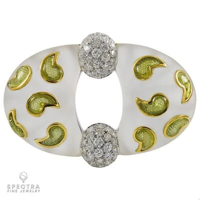 Broche de diamantes de turmalina de cristal Ambrosi Foto 1 de 3