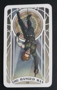 2023 Marvel Tarotkarte von Lily McDonnell Winter Soldier 12 Der Gehängte - Bild 1 von 2