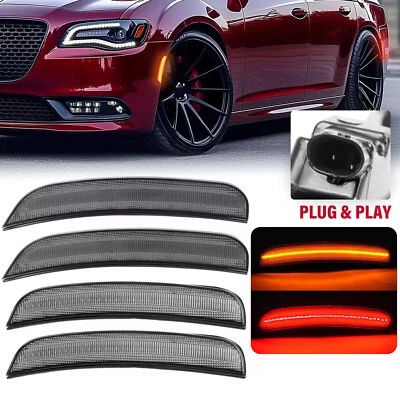 Luces de señalización laterales LED de humo para guardabarros delantero trasero para Chrysler 300 300C 300S 15-23 Foto 1 de 4