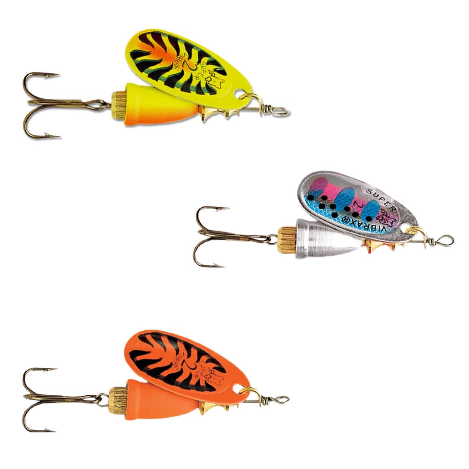 Blue Fox Vibrax Fluorescent 4g/6g/8g/10g Spinner Köder für Forelle Barsch - Bild 1 von 1