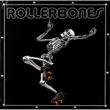Rollerbones Banner Skating Skeleton 30" x 30" Roller Derby