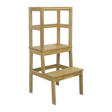 Torre didattica Toboli legno naturale 43x40x91cm seggiolone cucina Learning Tower Kiddy