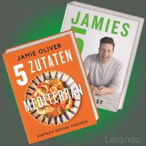 5-ZUTATEN-KÜCHE (BUCH-SET) | JAMIE OLIVER | 2 Kochbücher - Rezepte - mediterran - Bild 1 von 3