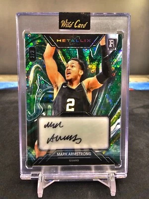 2024 Wild Card Metallix Basketball Mark Armstrong Rookie Auto Green Donut Circle - Image 1 of 2