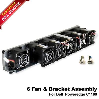 Lot of 10 New Dell PowerEdge C1100 Server Cooling Fan & Bracket Assembly 80R44 - Image 1 of 4