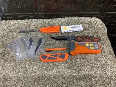 Navaja de afeitar de borde para exteriores APX cuchillo de hoja fija de 2,5" de longitud de hoja borde liso APX25-5C Foto 1 de 4