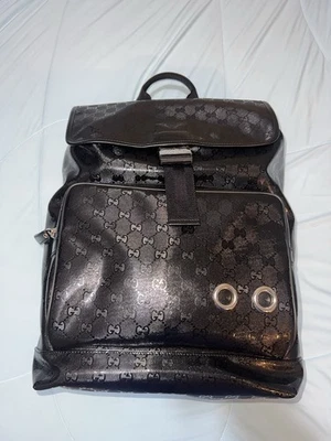 Mochila Gucci Imprime Monogram Web 500 Negra Edición Limitada Foto 1 de 4