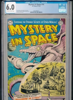 MYSTERY IN SPACE 14 CGC 6.0 OWWp DC 1953 Gil Kane cover - Image 1 of 3