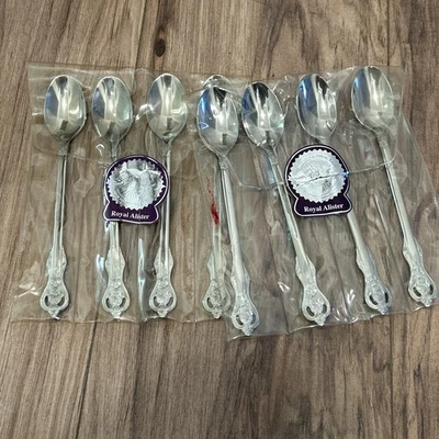Cubiertos de acero inoxidable HERITAGE COMO NUEVOS 8 piezas cucharas de té ROYAL ALISTER NUEVO SELLADO Foto 1 de 4