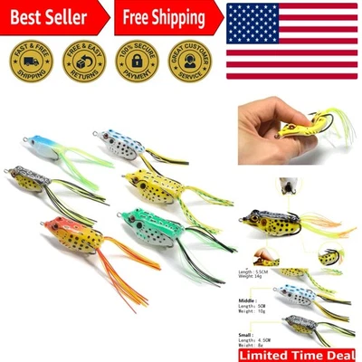 Multi-Color Frog Crankbait Lures - 6 Pack for Enhanced Fishing Adventures - Image 1 of 4