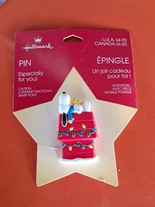 Hallmark Snoopy und Woodstock Weihnachtsnadel auf Originalkarte #8 - Bild 1 von 2
