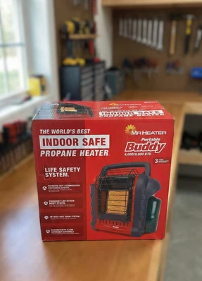 Aquecedor portátil de propano Mr. Heater F232000 MH9BX 9000 BTU - Preto+vermelho - Imagem 1 de 4