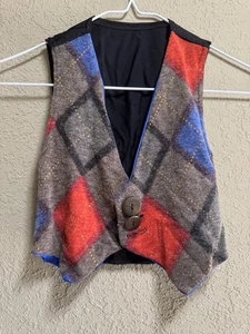Boys Costume Vest Plaid Boys XS - Picture 1 of 3