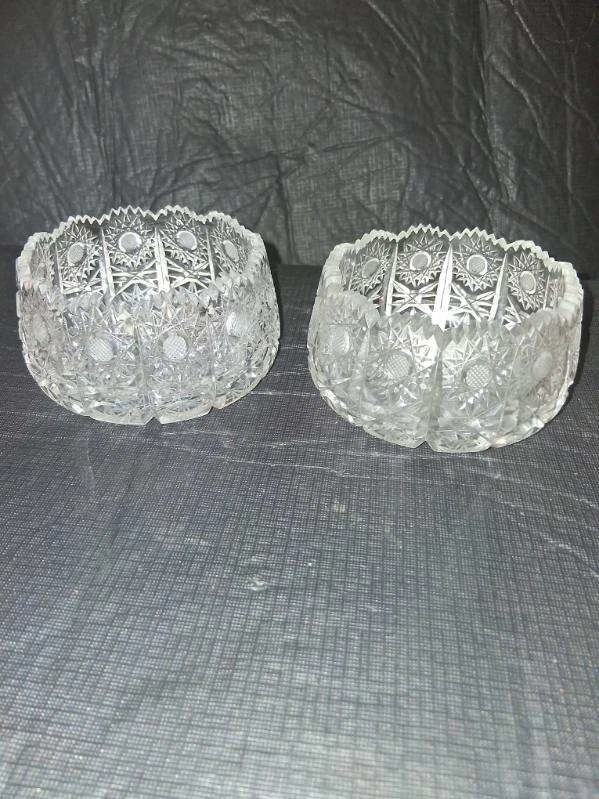 Set of 2 Antique American Brilliant Cut Glass Bowls - Image 1 of 3