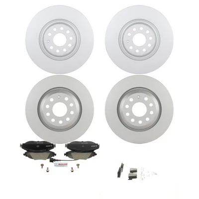 Kit de pastillas de freno y rotor de cerámica Bosch QuietCast para Volkswagen Golf R 17-20 Foto 1 de 4