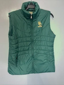 Baylor Bears Full Zip COLOSSEUM Green Puffer Vest Jacket SZ Large -EX CONDITION - Picture 1 of 5